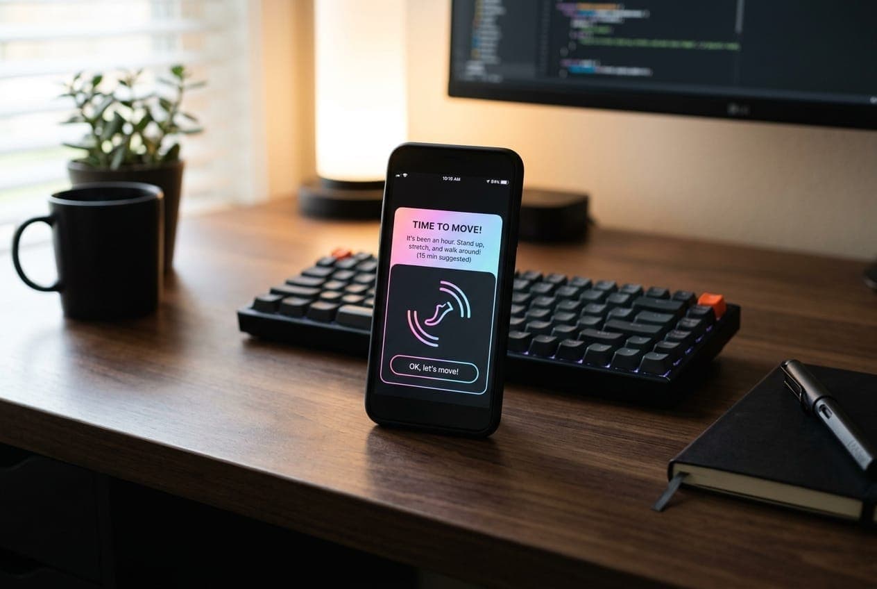 Why Hourly Stand Up Reminders Fail (and How to Use Smart Movement Alerts) hero